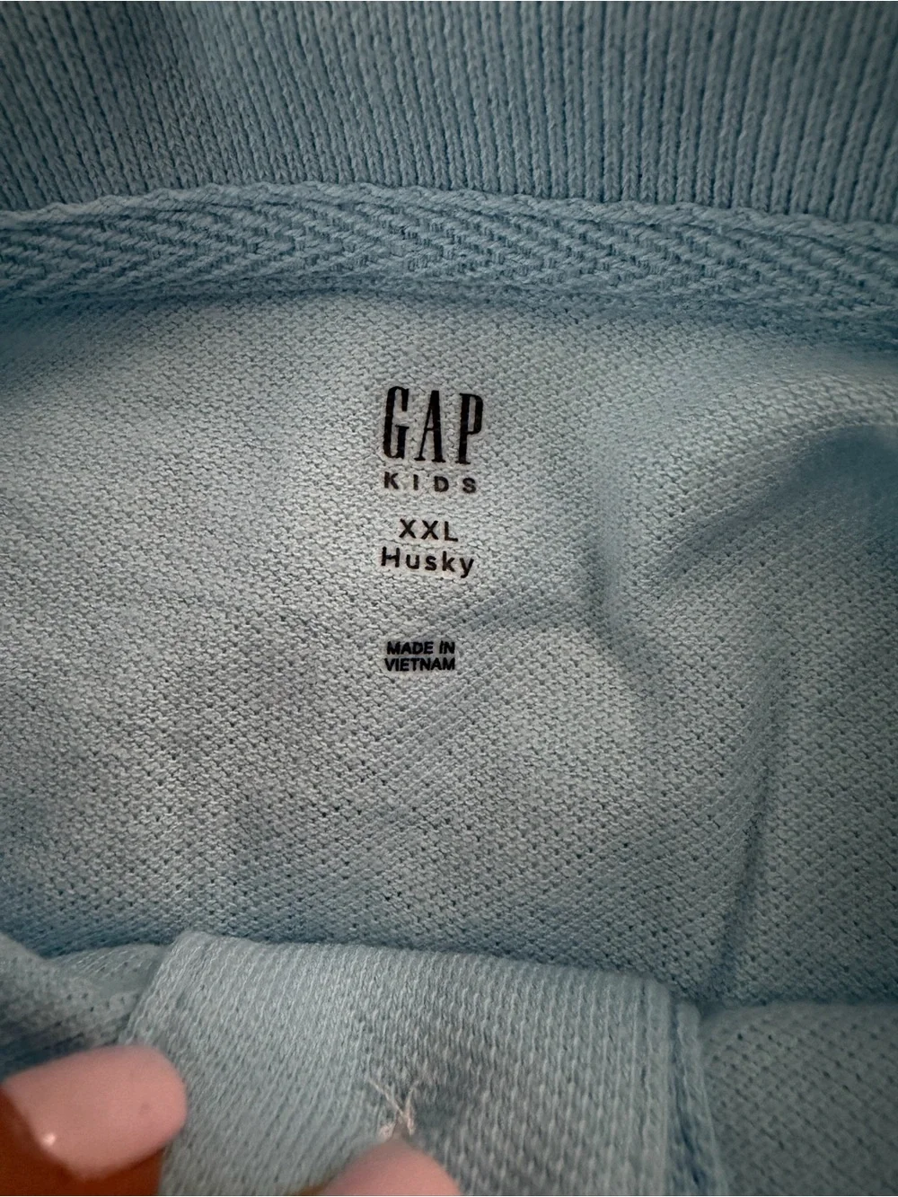 light blue long-sleeve cotton polo shirt from the Gap kids collection xxl
